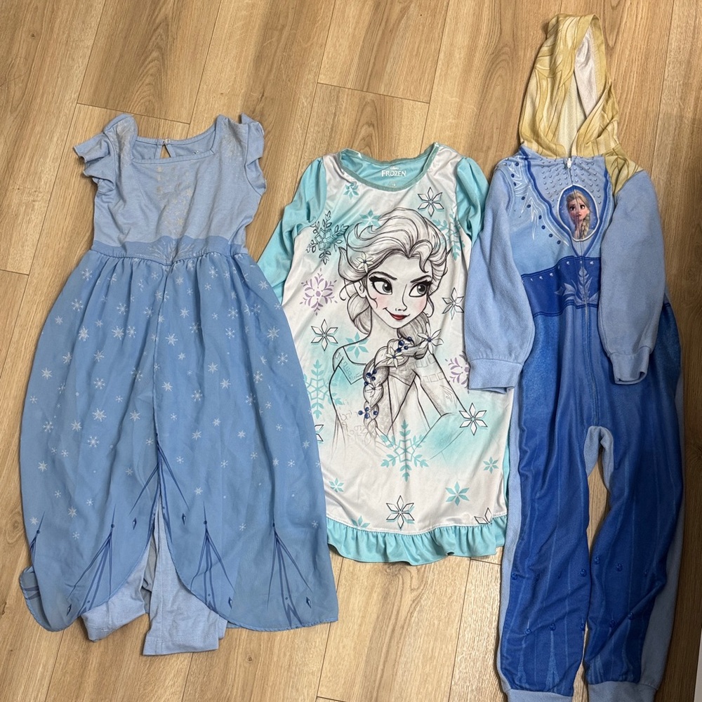 3 Disney Frozen and Frozen ll outfits 
Should fit 5-6 year old